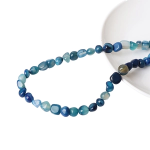 Unregelmäßige natürliche blaue Jadeperlen für DIY-Schmuck Armbänder und Halsketten