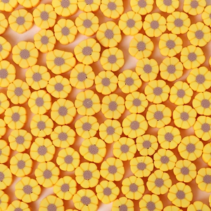 Perles En Pâte Polymère Fait Main Forme Fleur Marguerite Tournesol Perles En Vrac Pour Création De Bijoux DIY Bracelet Collier