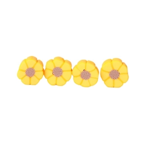 Perles de marguerite en silicone en forme de tournesol pour la création de bijoux DIY