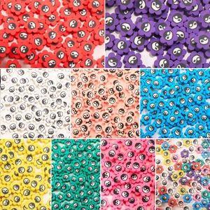 Tai Chi Yin Yang Flower Polymer Clay Loose Beads For DIY Bracelet Necklace Jewelry Making Handmade Colorful Spacer Beads