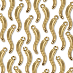 Alloy Cornicello Horn Pendant Charm For DIY Jewelry Making Necklace Bracelet Gold Plated Minimalist Italian Horn Pendant