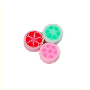 Perles de fleurs en pâte polymère faites à la main pour bracelets et colliers DIY