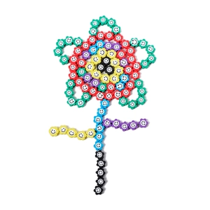 Perles colorées de tournesol souriant en pâte polymère pour fabrication de bijoux DIY