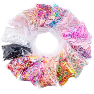Disposable High Elastic Hair Bands For Women Girls Colorful Rubber Bands Ponytail Holder Daily DIY Hair Styling Accessories