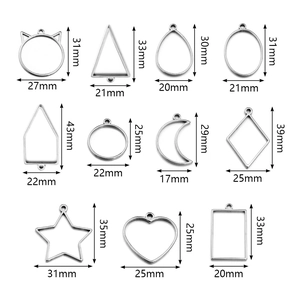 Set di 11 ciondoli geometrici in acciaio inossidabile per gioielli fai-da-te e resina