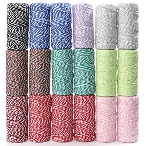 18 rotoli di spago di cotone colorato 2mm per artigianato fai-da-te e pacchi regalo