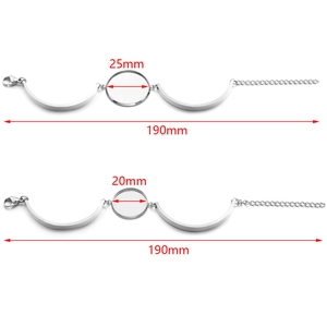 Roestvrijstalen armband set met 20mm en 25mm ronde fittingen voor DIY sieraden maken