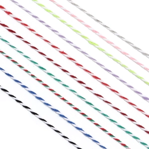 Otto colori di spago in cotone bicolore da 2mm per artigianato fai da te e regali