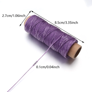 0,1mm lila gewachster Faden auf 150D Polyesterspule für DIY-Schmuck und Lederarbeiten