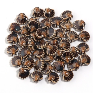 Perle in ceramica smaltata a forma di conchiglia per creazione di gioielli fai da te