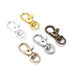 Mousquetons pivotants en alliage de zinc en cinq couleurs pour bijoux DIY et accessoires