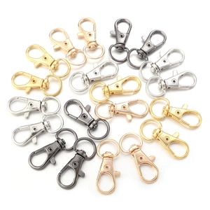 Mousquetons pivotants en alliage de zinc or argent et noir pour sacs et bricolage