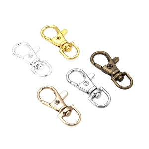 Mousquetons pivotants en alliage de zinc en cinq couleurs pour sacs et porte-clés DIY