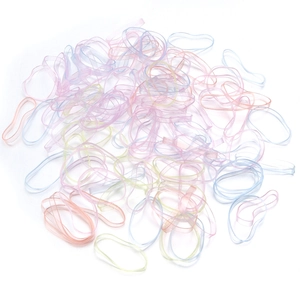 Bunte hochelastische transparente Haargummis für Mädchen Rosa Blau Gelb DIY Zubehör