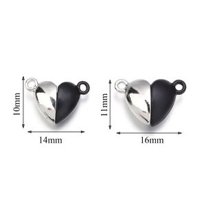 Chiusure magnetiche a cuore in due misure per la creazione di gioielli fai da te