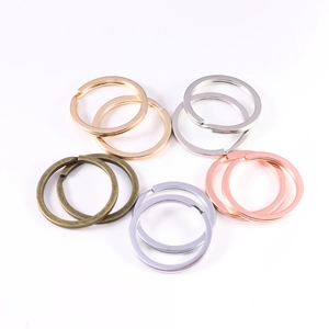 Flache Schlüsselringe aus Metall in Gold Silber Bronze und Chrom für DIY-Zubehör