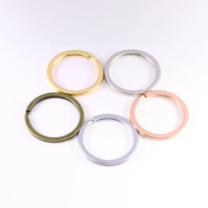 Flache Schlüsselringe aus Metall in Gold, Silber und Bronze für DIY-Bastelarbeiten