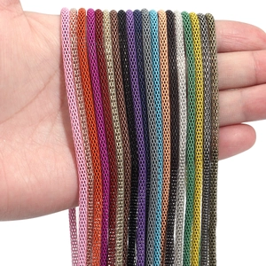 Colorful 3.2mm hollow woven corn chains for DIY jewelry making accessories