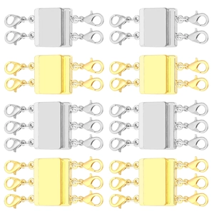 Fermoir Multi-rangs en Cuivre Magnétique Connecteur de Collier Superposé Accessoires de Bijoux DIY Séparateur de Collier