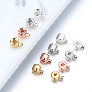 Vierfarbig vergoldete Kupfer-Positionierungsperlen und Endverschlüsse für DIY-Schmuck