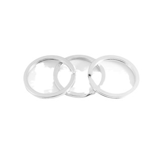 Drei silberne Edelstahl-Schlüsselringe für DIY-Schmuck und Schlüsselanhänger-Zubehör