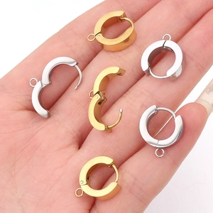 Aros de acero inoxidable dorados y plateados para la creación de joyas DIY