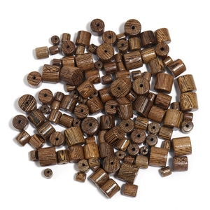 Polierte Wenge-Holzperlen in Zylinderform mit natürlicher Maserung für DIY-Schmuck