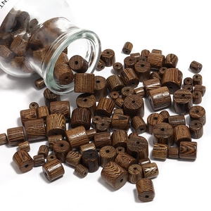 Zylindrische Wenge-Holzperlen für DIY-Schmuck mit natürlicher Holzmaserung