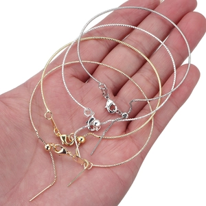 Adjustable copper jewelry slider box chains in gold and silver finish for DIY bracelet