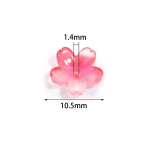 Kersenbloesem glazen kralen 10,5mm met 1,4mm gat voor het maken van DIY sieraden