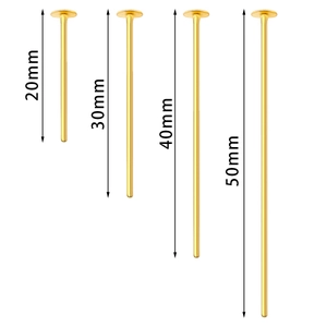 Tiges en T dorées de 20mm à 50mm pour la fabrication de bijoux DIY et l'enfilage de perles