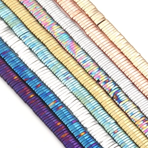 Macro de perles rectangulaires en hématite colorée pour la création de bijoux