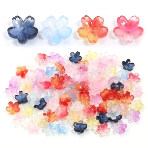 Kersenbloesem Vorm Gradiënt Glas Kralen Handgemaakte DIY Sieraden Accessoires Bloemblad Spacer Lampwork Kralen