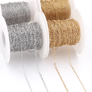 Chaîne de Bijoux DIY en Acier Inoxydable pour la Fabrication de Bracelets Colliers Chaîne à Maillons Minimaliste Trombone Accessoires de Rouleau
