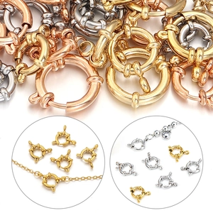 Fermoirs Anneaux à Ressort en Acier Inoxydable Connecteurs Fermoir Marin pour la Fabrication de Bijoux DIY Collier Bracelet