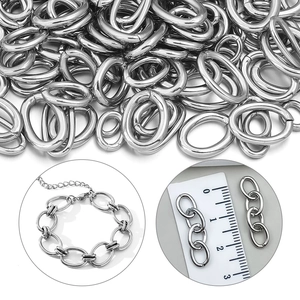 Anneaux de Jonction Ovales en Acier Inoxydable Liens de Connexion Bijoux DIY pour Bracelets Colliers Faits Main