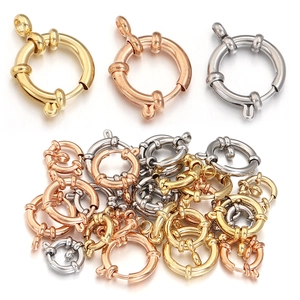 Fermoirs boucles à ressort en acier inoxydable or, or rose et argent pour la bijouterie