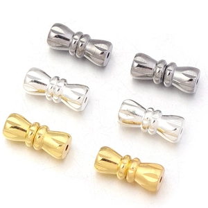 11mm peanut-shaped brass screw clasps for jewelry making in gold and silver plating