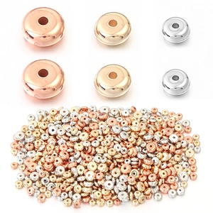 CCB Plastic Metal Plated Spacer Beads Rondelle Abacus Saucer Shape Beads For DIY Jewelry Making Bracelet Necklace Accessories