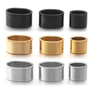 Terminales para cordones de acero inoxidable en oro plata y negro con varias formas
