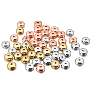 Polished CCB wheel spacer beads in gold, silver, and rose gold for DIY jewelry making