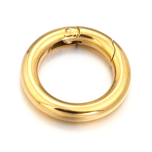 Gold plated stainless steel O-ring carabiner spring clasp for jewelry and DIY crafts