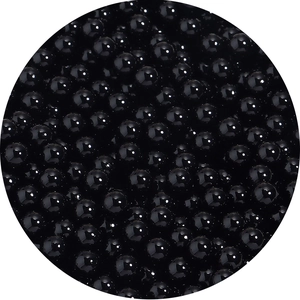 Polished black ABS imitation pearls for DIY jewelry and garment decoration accessories