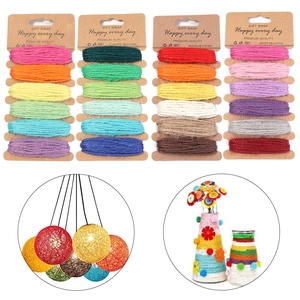 Multicolor Braided Jute Rope 2mm DIY Craft String For Gift Wrapping Home Decoration Handwork Accessories