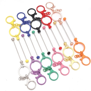 Portachiavi in metallo colorato con chiusura a moschettone per accessori fai da te