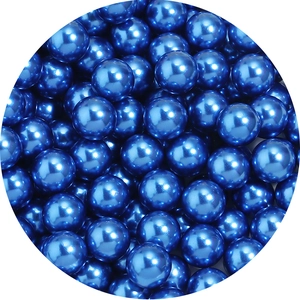 Deep blue ABS faux pearls with high gloss finish for DIY jewelry and garment decor