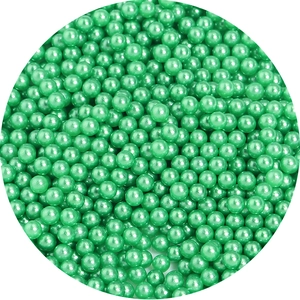 Vibrant emerald green high-gloss imitation pearls for DIY jewelry and crafts