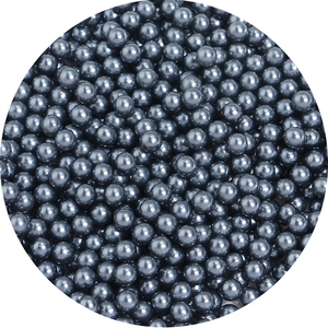 Polished metallic grey ABS imitation pearls for DIY jewelry and clothing accessories