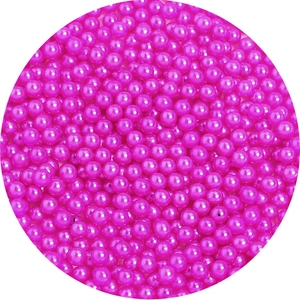 Polished pink ABS imitation pearls for DIY jewelry making and craft supplies