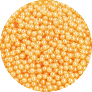 Vibrant orange faux pearls with glossy finish for DIY jewelry and garment making